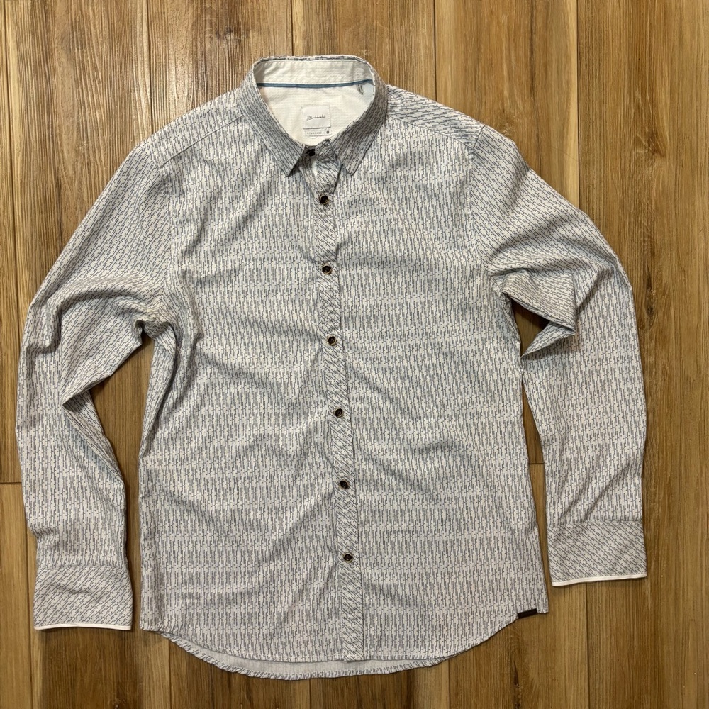 J B Holt Patterned Button-down Shirt Men's Small